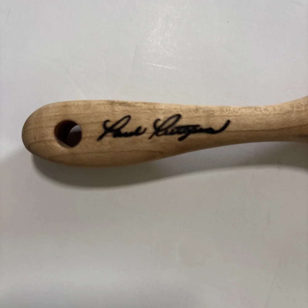 Signed Paul Rutgers Handcrafted Small Wooden Spoon Teaspoon Condiments New